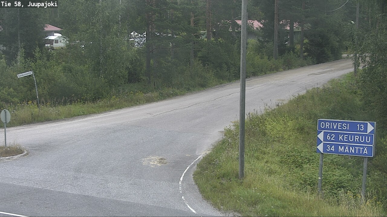 Weather Camera Image Road 58 Juupajoki, Juupajoki, Pirkanmaa