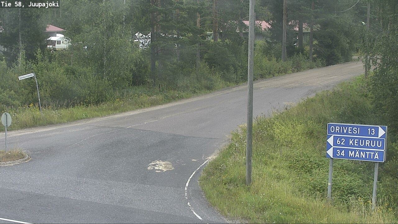 Weather Camera Image Väg 58 Juupajoki, Juupajoki, Pirkanmaa