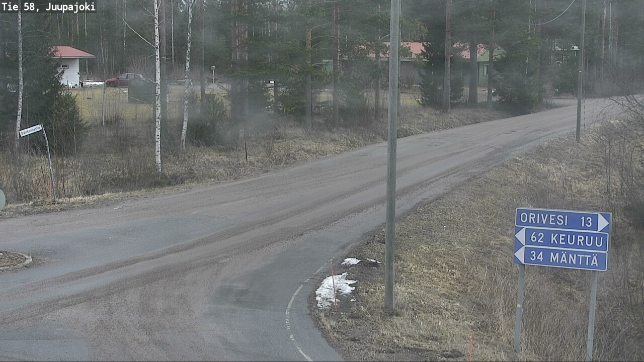 Weather Camera Image Väg 58 Juupajoki, Juupajoki, Pirkanmaa