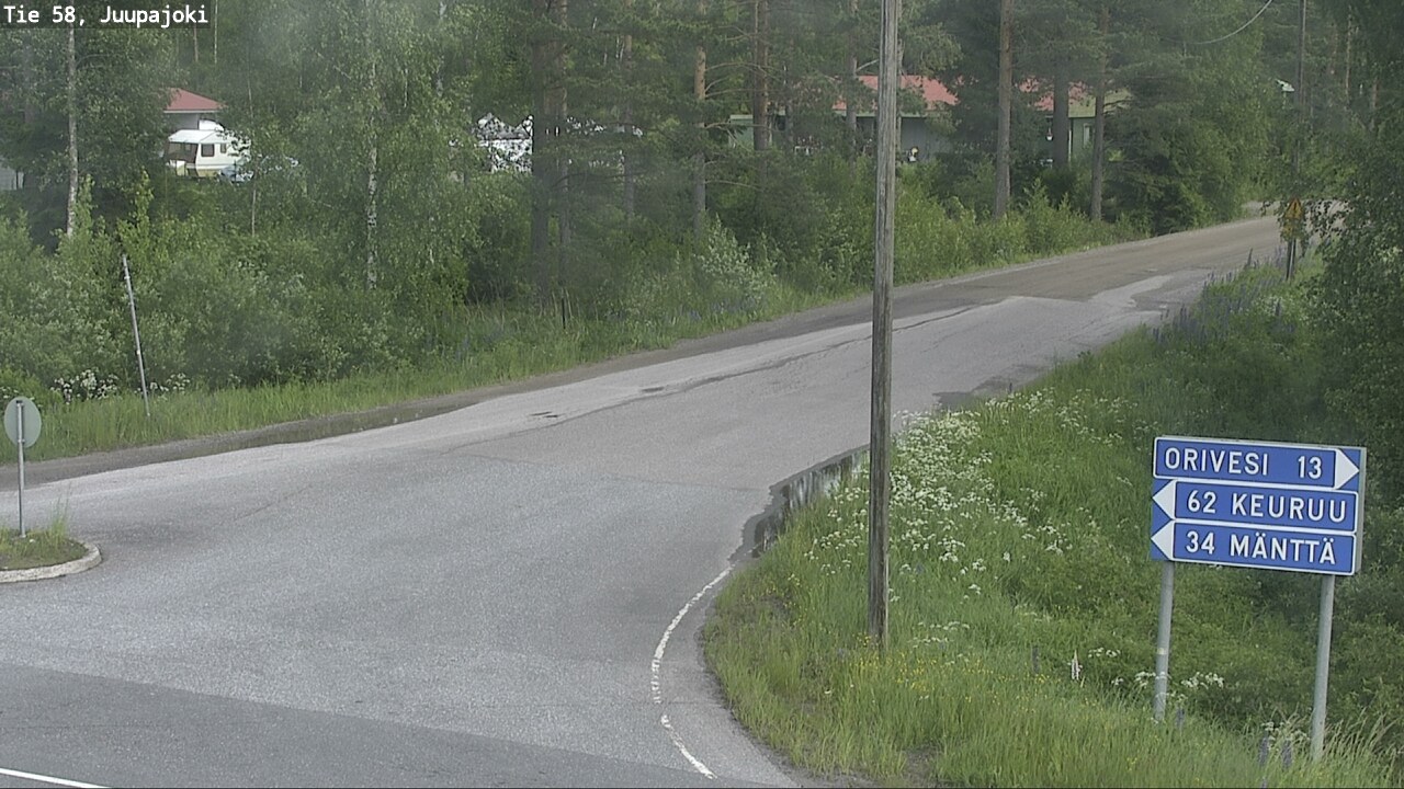 Weather Camera Image Väg 58 Juupajoki, Juupajoki, Pirkanmaa