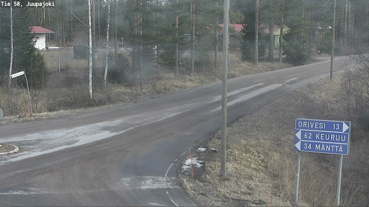 Weather Camera Image Väg 58 Juupajoki, Juupajoki, Pirkanmaa