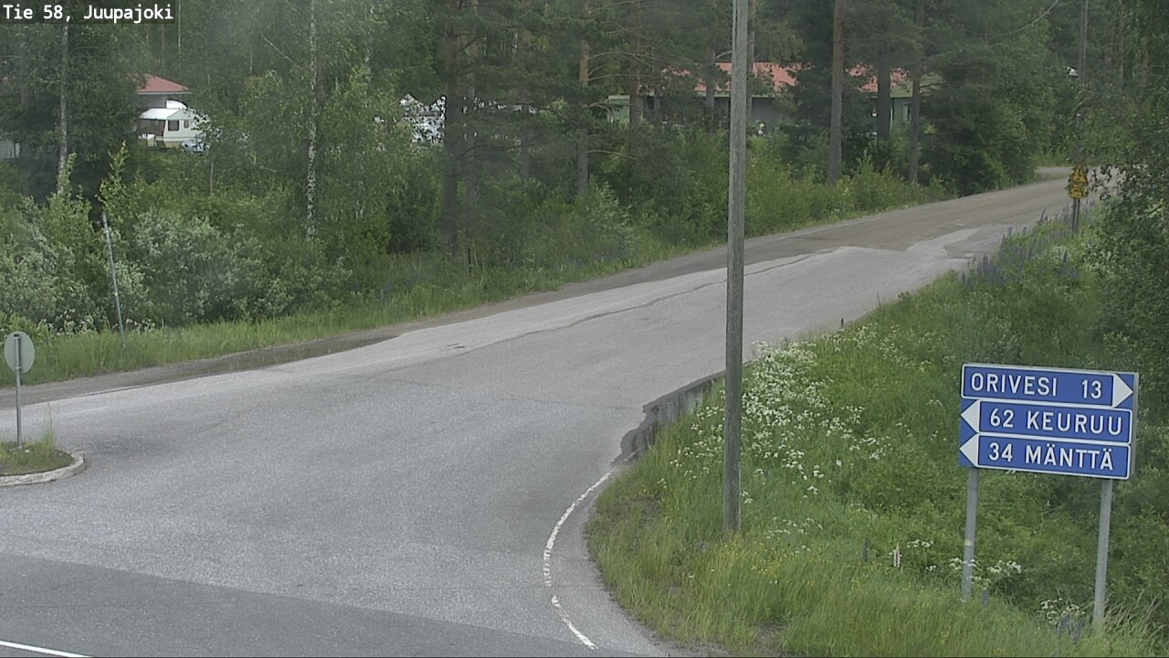 Weather Camera Image Väg 58 Juupajoki, Juupajoki, Pirkanmaa