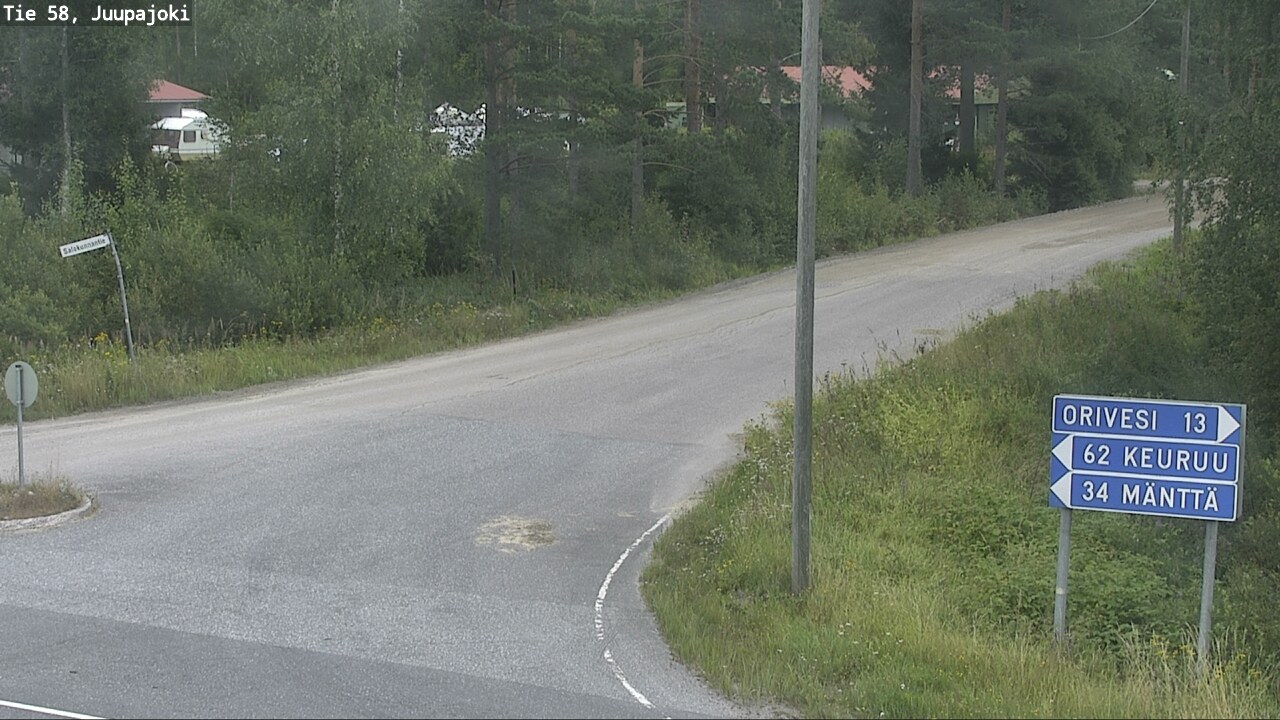 Weather Camera Image Road 58 Juupajoki, Juupajoki, Pirkanmaa