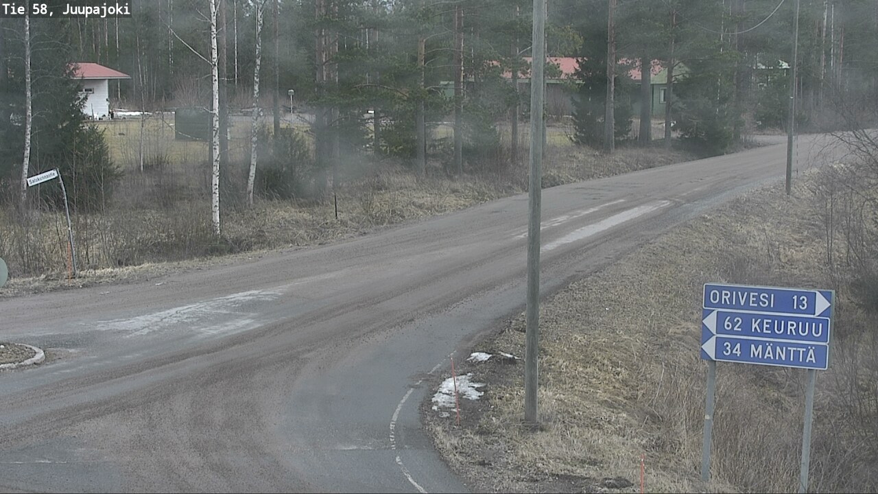 Weather Camera Image Väg 58 Juupajoki, Juupajoki, Pirkanmaa