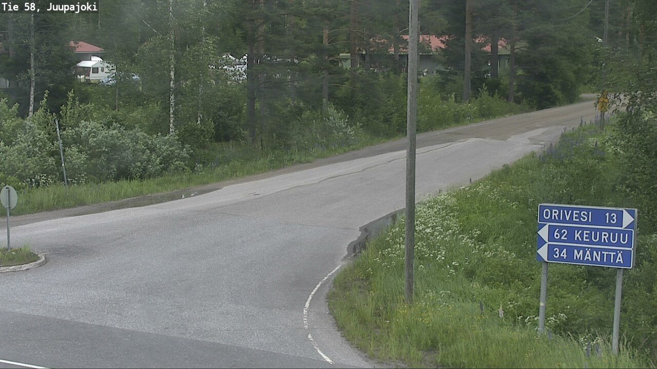 Weather Camera Image Väg 58 Juupajoki, Juupajoki, Pirkanmaa