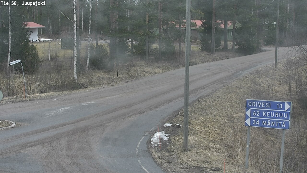 Weather Camera Image Väg 58 Juupajoki, Juupajoki, Pirkanmaa
