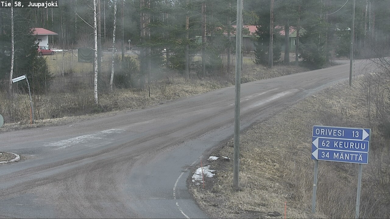 Weather Camera Image Väg 58 Juupajoki, Juupajoki, Pirkanmaa