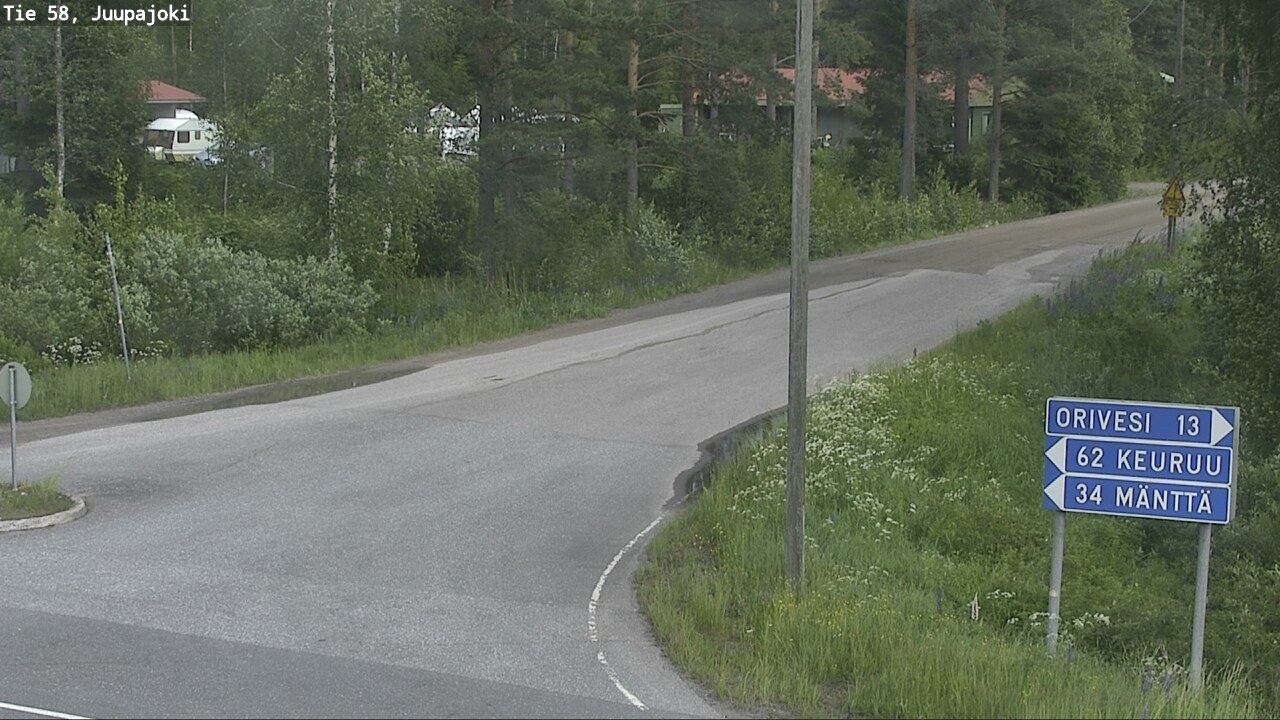 Weather Camera Image Väg 58 Juupajoki, Juupajoki, Pirkanmaa