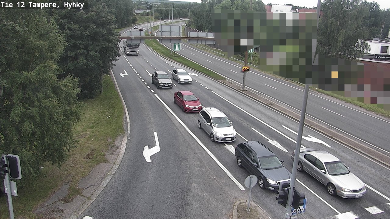 Weather Camera Image Väg 12 Tammerfors, Hyhky, Tampere, Pirkanmaa