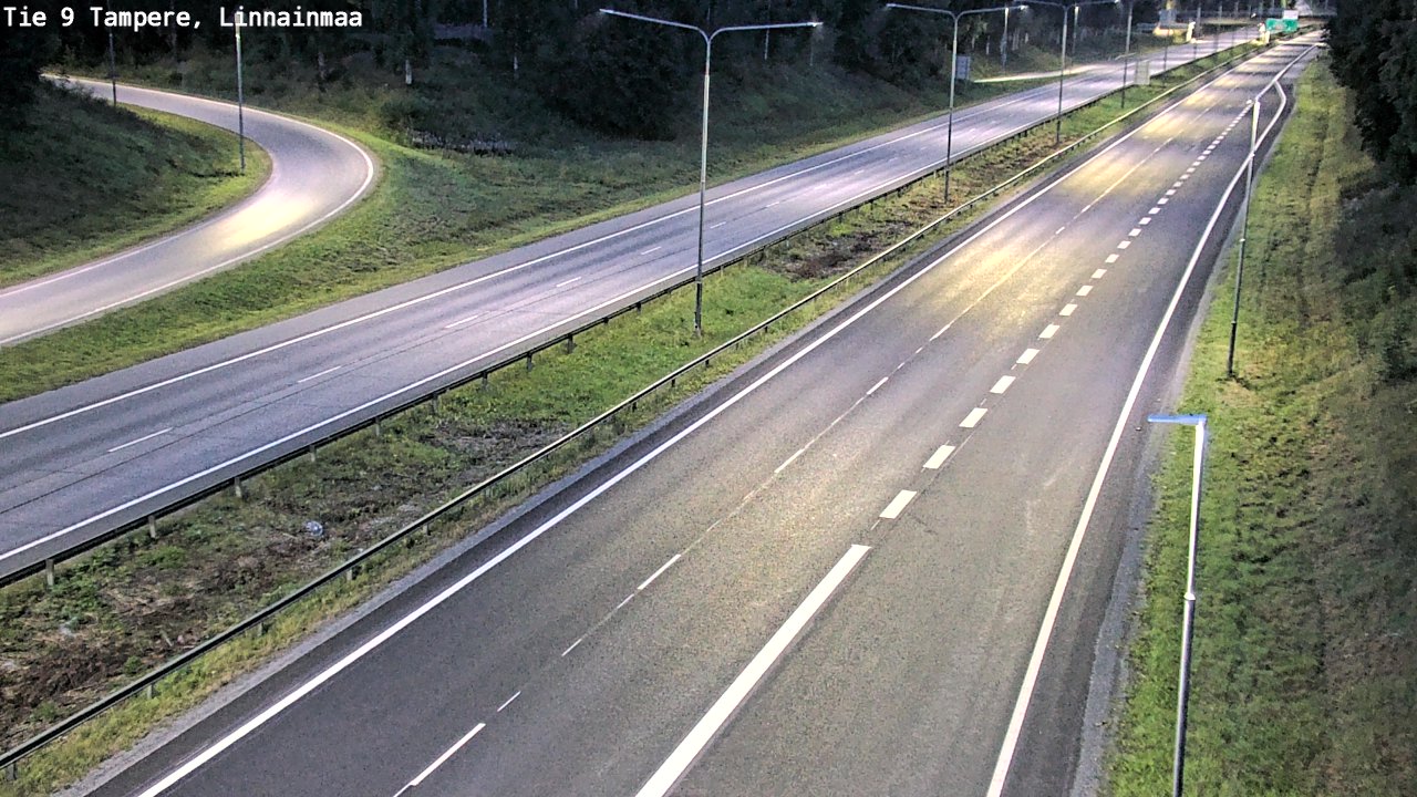 Weather Camera Image Väg 9 Tammerfors, Linnainmaa, Tampere, Pirkanmaa