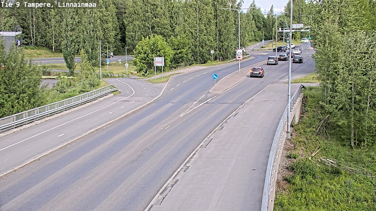 Weather Camera Image Väg 9 Tammerfors, Linnainmaa, Tampere, Pirkanmaa
