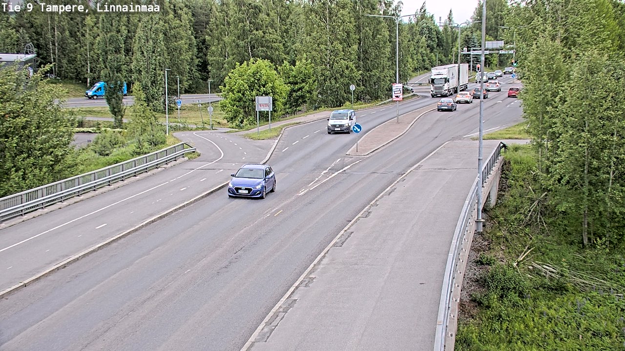 Weather Camera Image Väg 9 Tammerfors, Linnainmaa, Tampere, Pirkanmaa