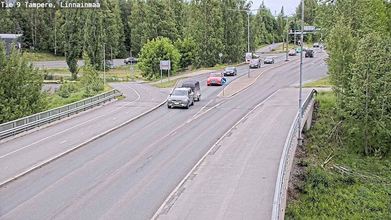 Weather Camera Image Väg 9 Tammerfors, Linnainmaa, Tampere, Pirkanmaa