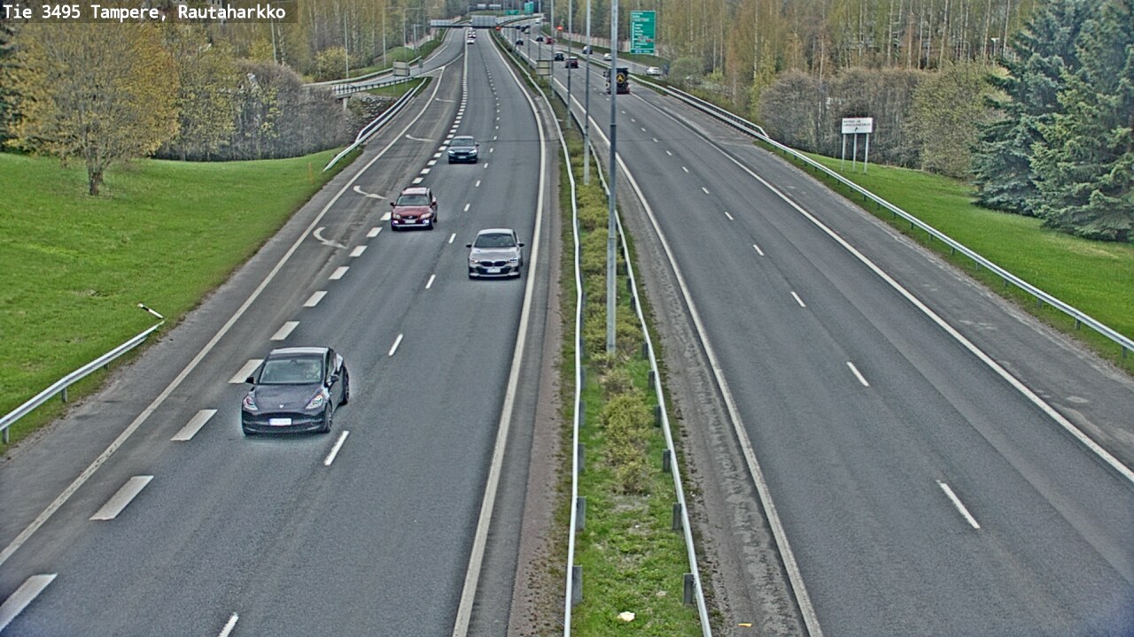 Weather Camera Image Väg 3495 Tammerfors, Rautaharkko, Tampere, Pirkanmaa