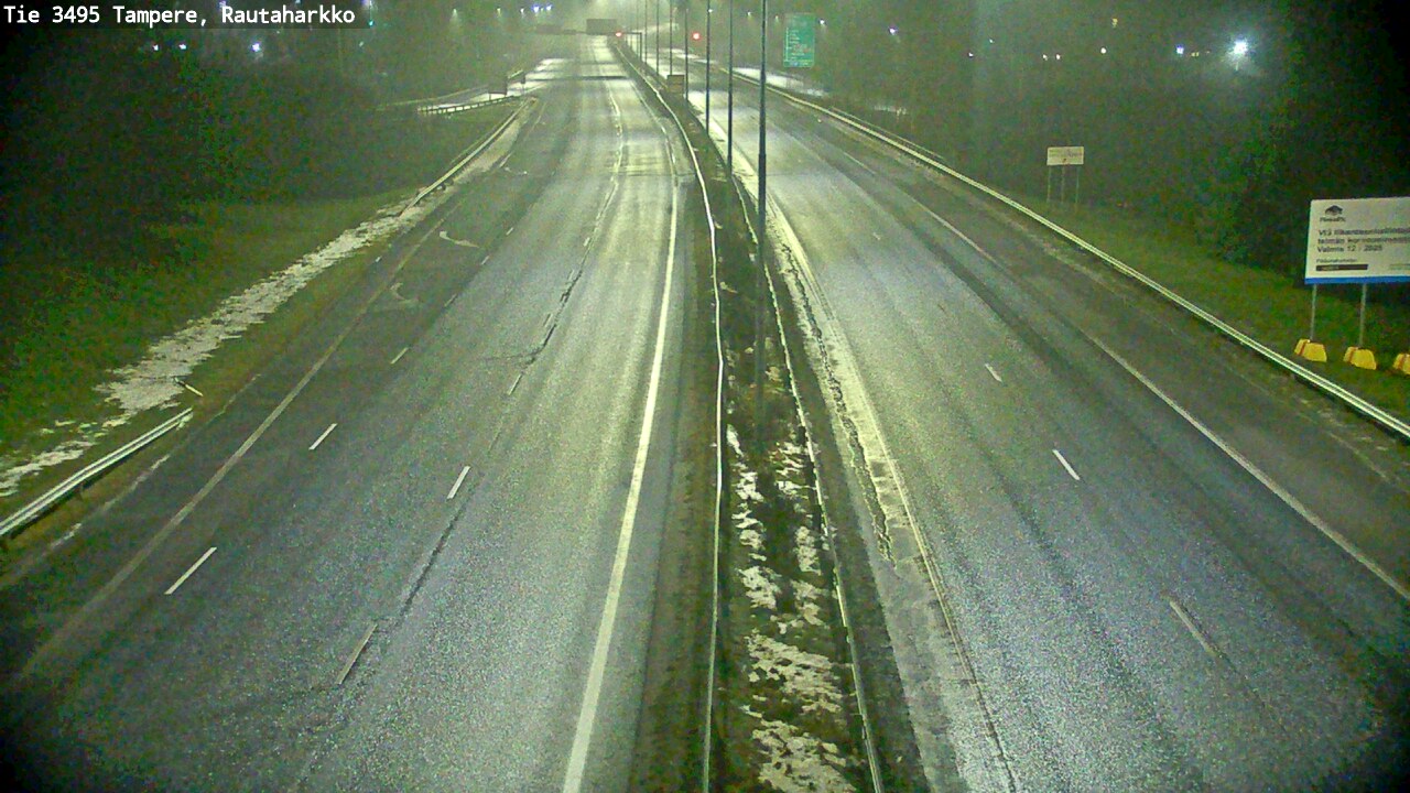 Weather Camera Image Road 3495 Tampere, Rautaharkko, Tampere, Pirkanmaa