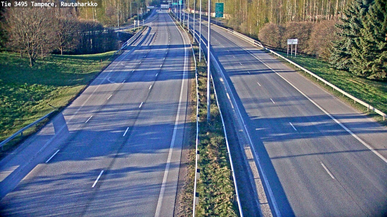 Weather Camera Image Road 3495 Tampere, Rautaharkko, Tampere, Pirkanmaa