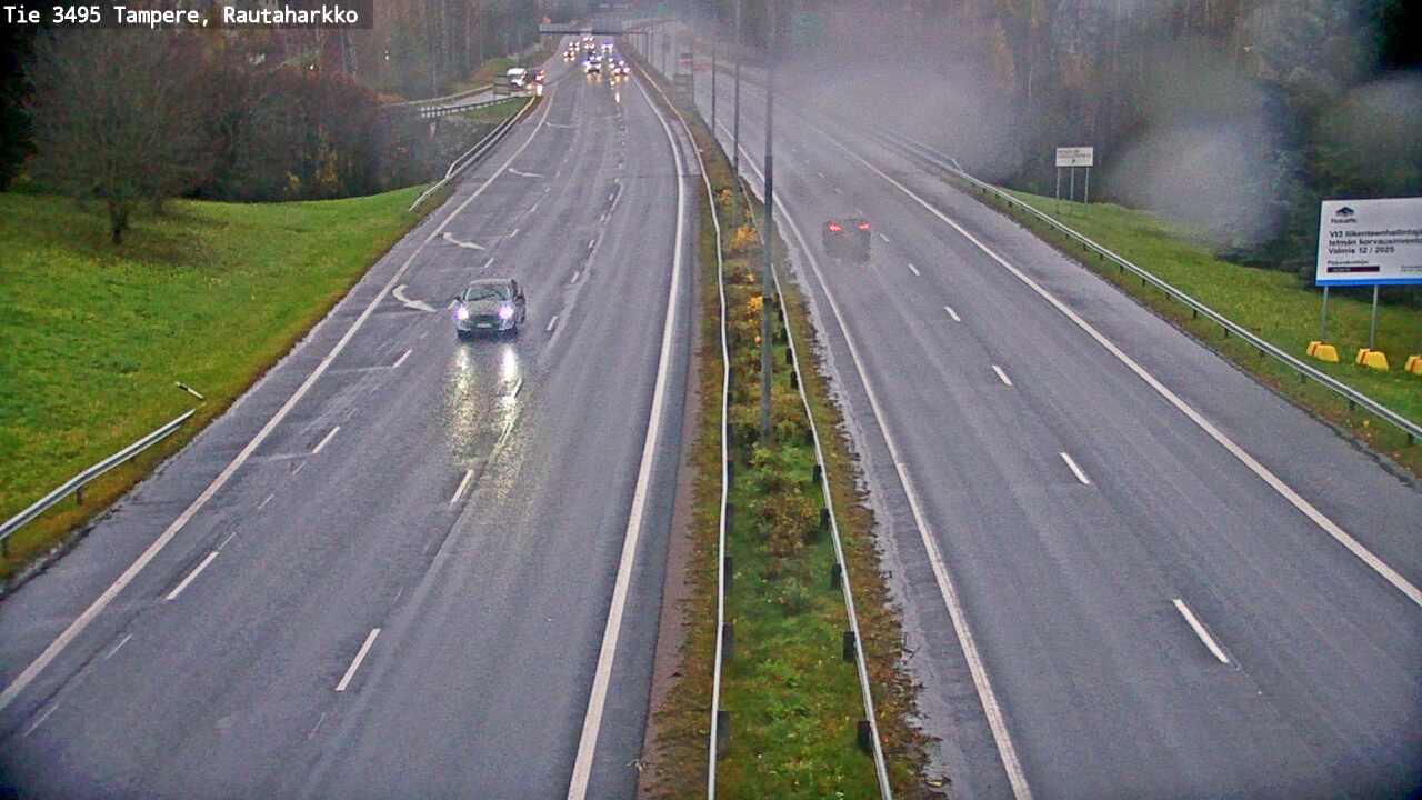 Weather Camera Image Väg 3495 Tammerfors, Rautaharkko, Tampere, Pirkanmaa