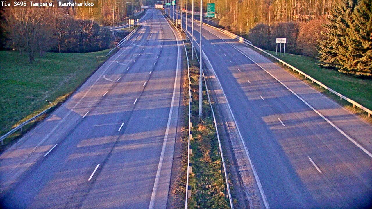 Weather Camera Image Road 3495 Tampere, Rautaharkko, Tampere, Pirkanmaa