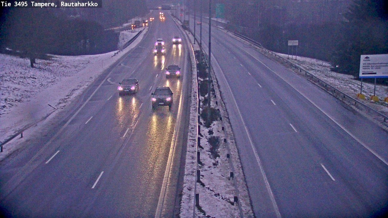Weather Camera Image Väg 3495 Tammerfors, Rautaharkko, Tampere, Pirkanmaa