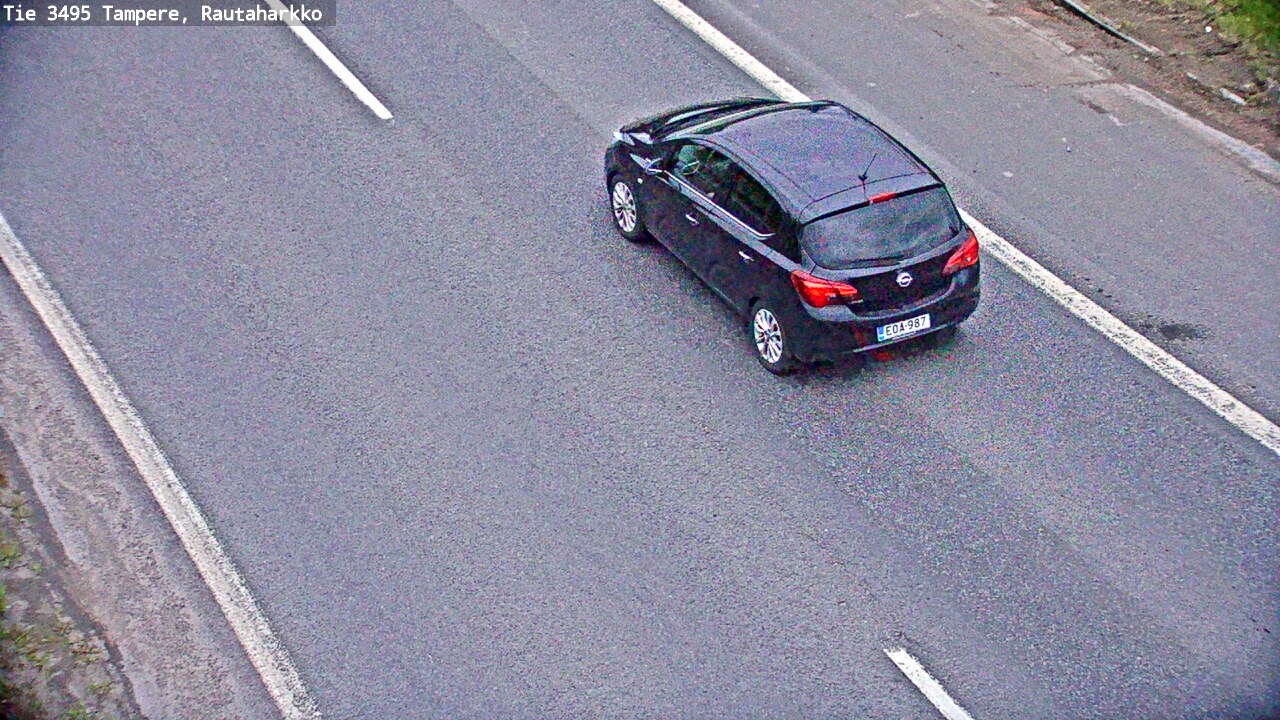 Weather Camera Image Väg 3495 Tammerfors, Rautaharkko, Tampere, Pirkanmaa