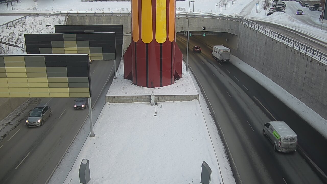 Kelikamerat Kuva Tie 12 Tampere, Rantatunnelin puomi, länsi, Tampere, Pirkanmaa