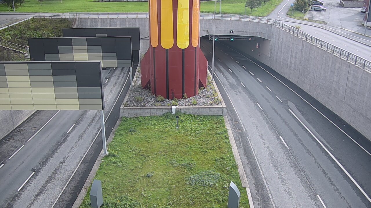 Weather Camera Image Väg 12 Tammerfors, Rantatunneli bom väst, Tampere, Pirkanmaa