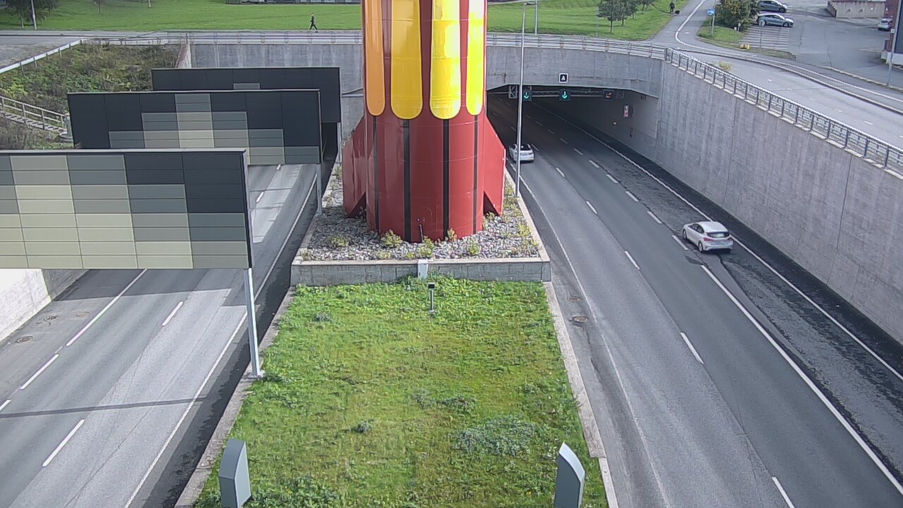 Weather Camera Image Väg 12 Tammerfors, Rantatunneli bom väst, Tampere, Pirkanmaa