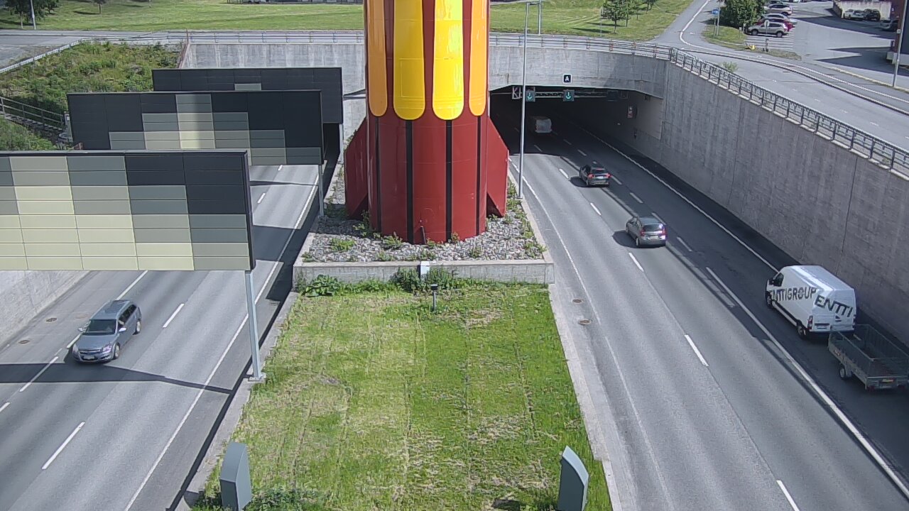 Kelikamerat Kuva Tie 12 Tampere, Rantatunnelin puomi, länsi, Tampere, Pirkanmaa
