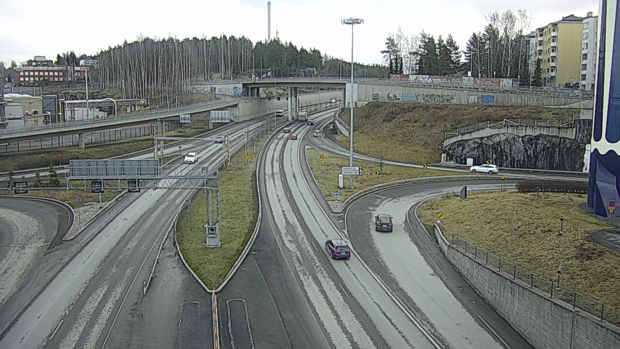 Weather Camera Image Väg 12 Tammerfors, Rantatunneli Armonkallio, Tampere, Pirkanmaa