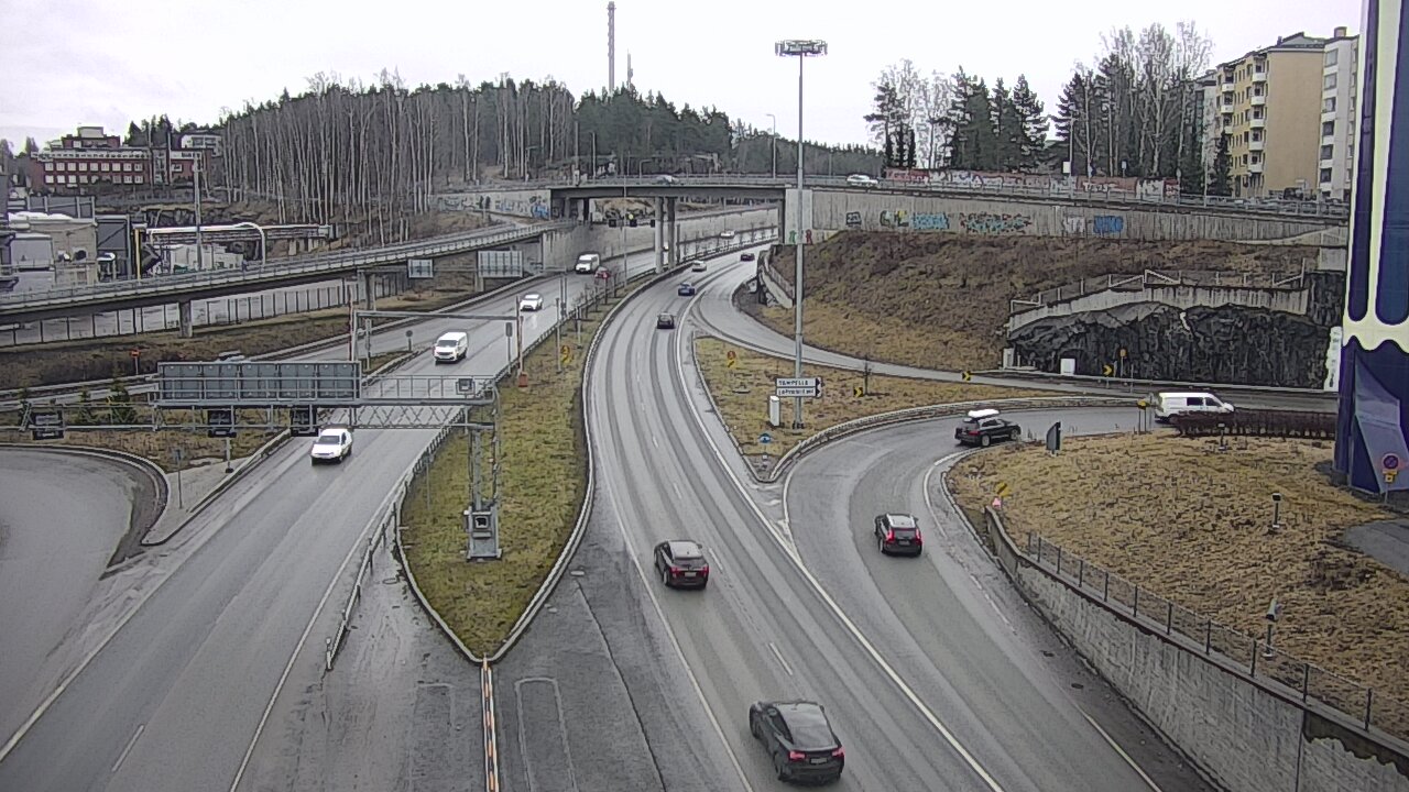 Weather Camera Image Väg 12 Tammerfors, Rantatunneli Armonkallio, Tampere, Pirkanmaa