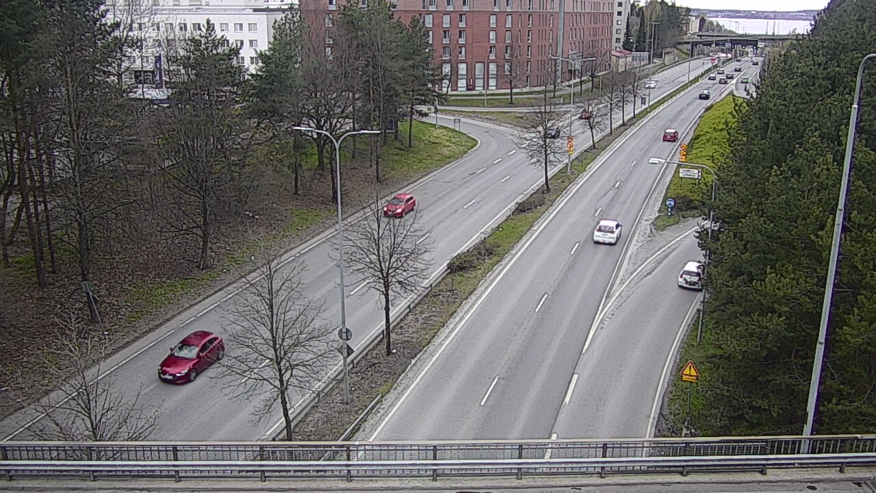 Weather Camera Image Väg 12 Tammerfors, Kalevan puistotie, Tampere, Pirkanmaa