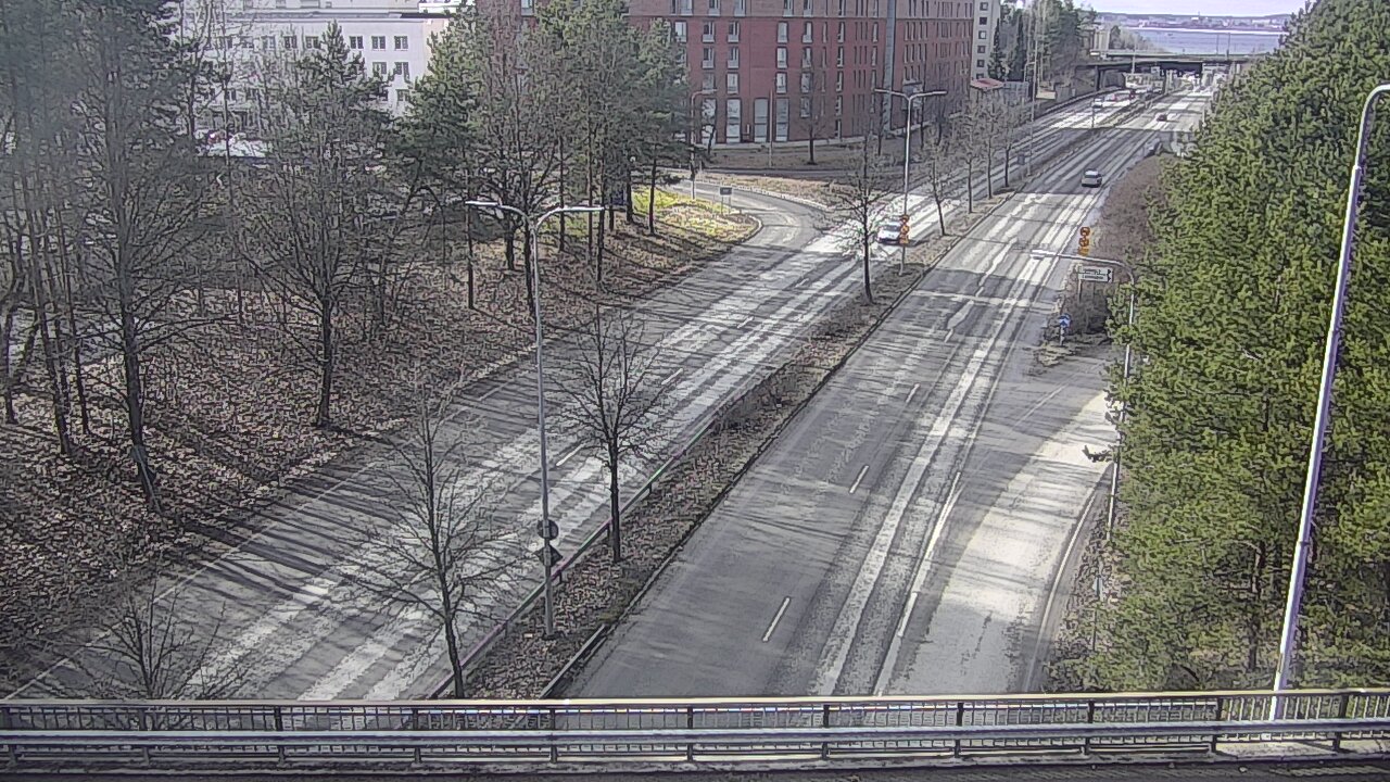 Weather Camera Image Väg 12 Tammerfors, Kalevan puistotie, Tampere, Pirkanmaa