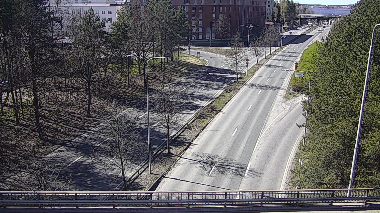Weather Camera Image Väg 12 Tammerfors, Kalevan puistotie, Tampere, Pirkanmaa