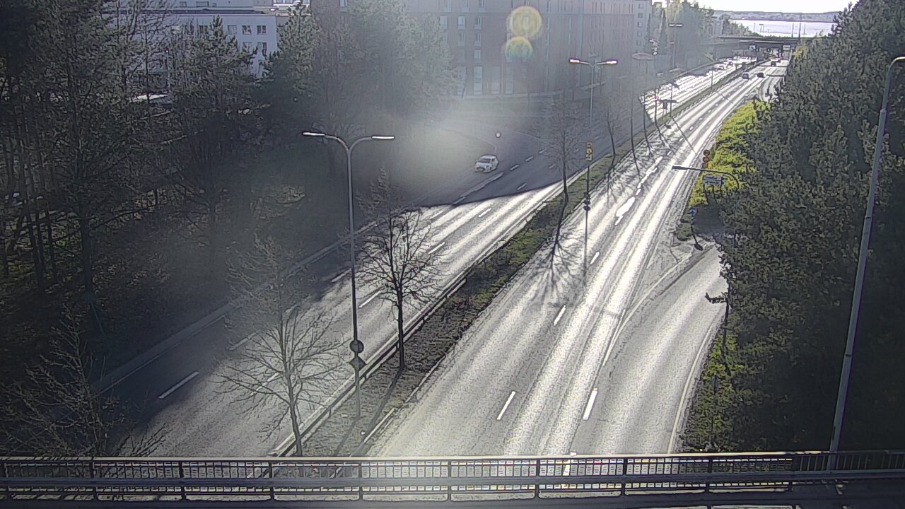 Weather Camera Image Väg 12 Tammerfors, Kalevan puistotie, Tampere, Pirkanmaa