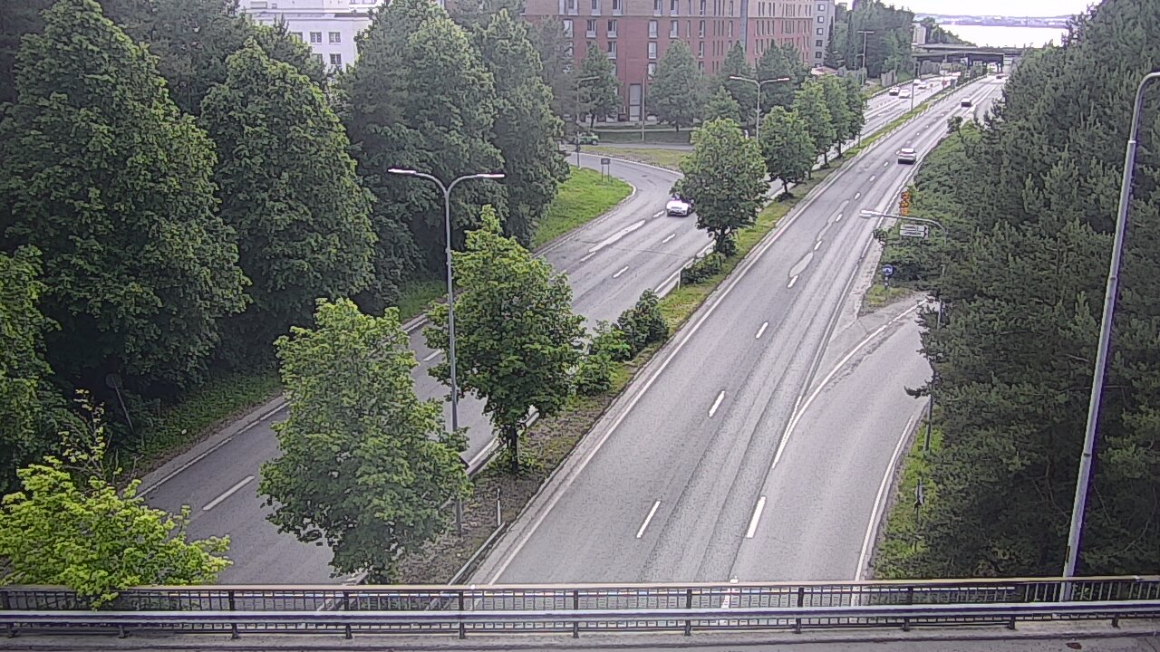 Weather Camera Image Väg 12 Tammerfors, Kalevan puistotie, Tampere, Pirkanmaa