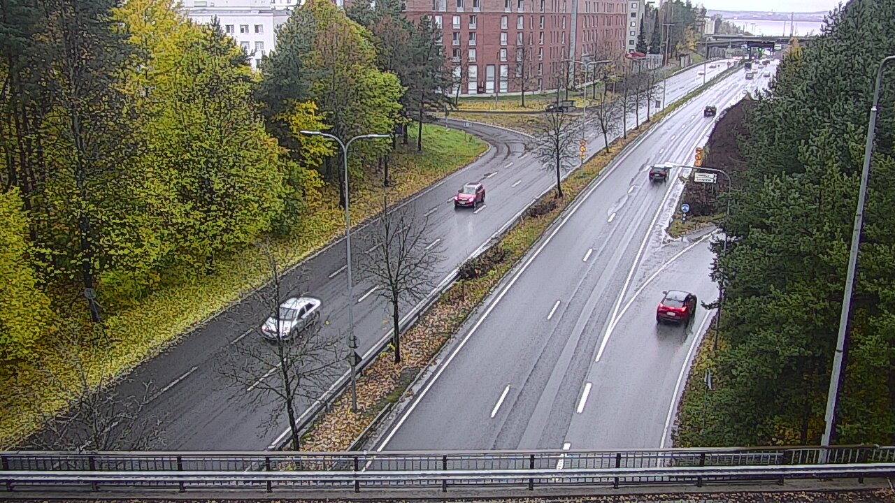 Weather Camera Image Väg 12 Tammerfors, Kalevan puistotie, Tampere, Pirkanmaa