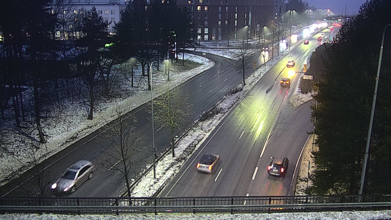 Weather Camera Image Väg 12 Tammerfors, Kalevan puistotie, Tampere, Pirkanmaa