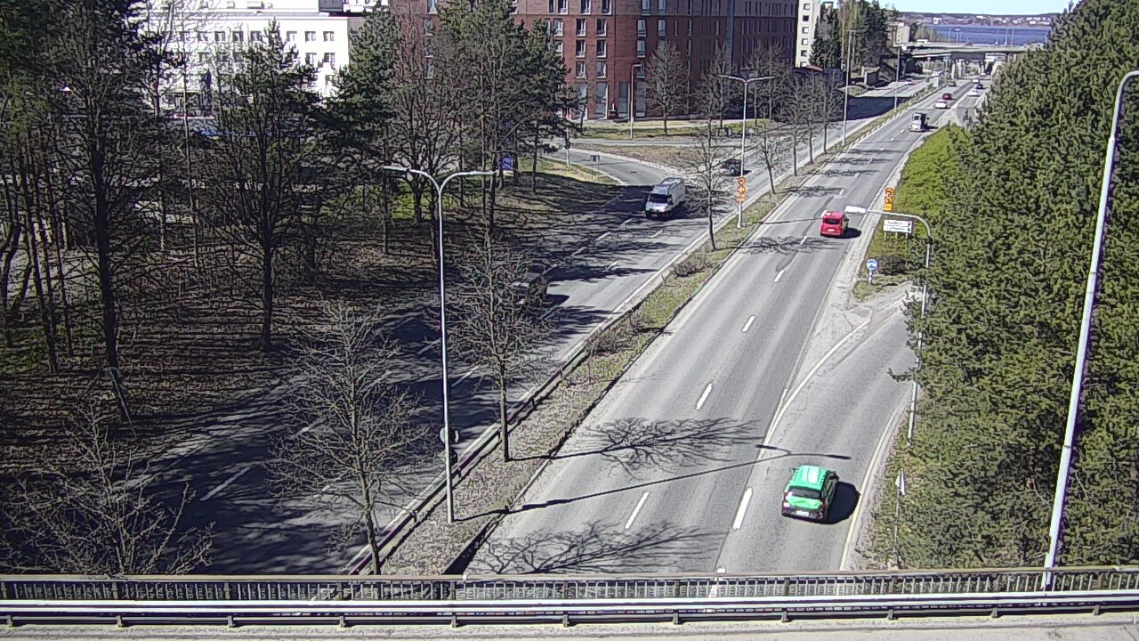 Weather Camera Image Väg 12 Tammerfors, Kalevan puistotie, Tampere, Pirkanmaa