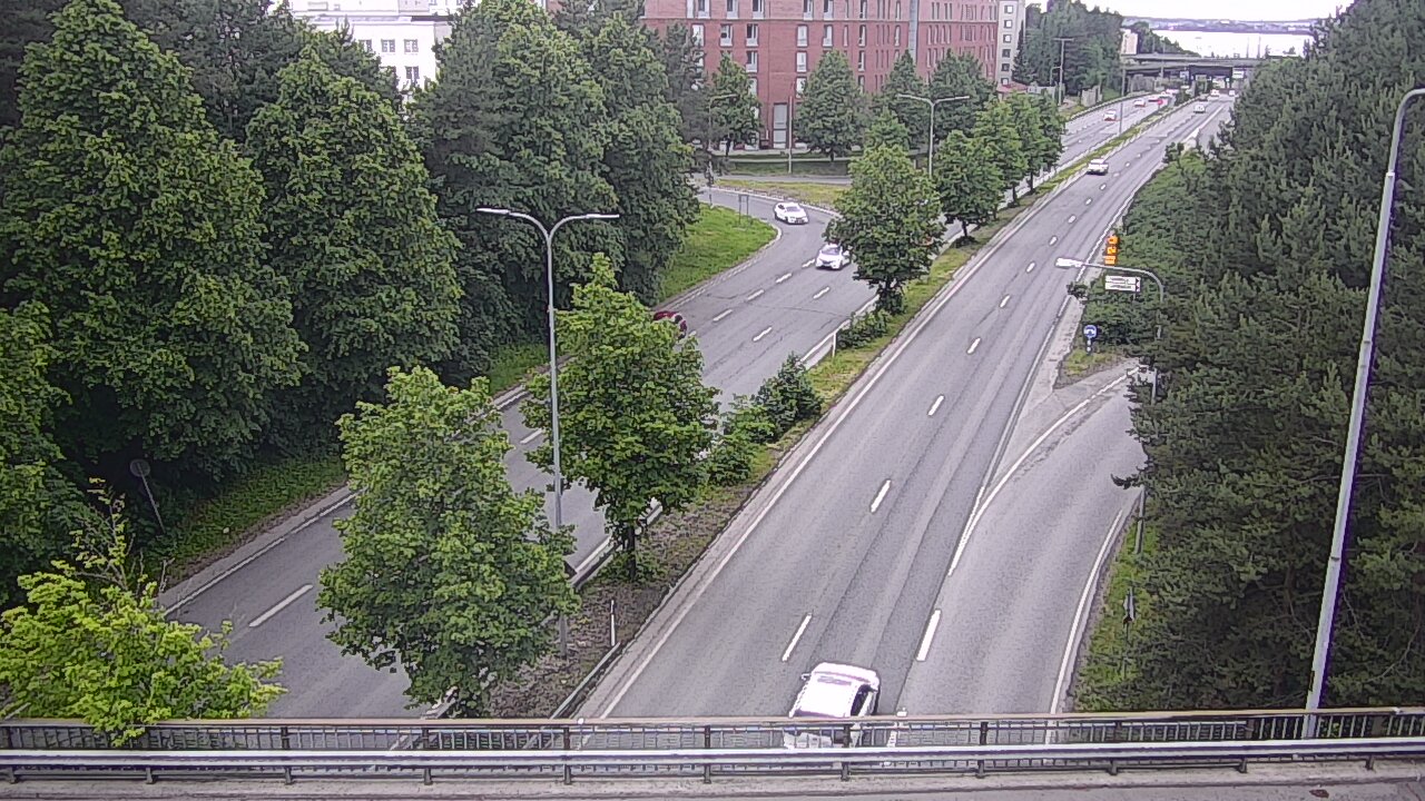 Weather Camera Image Väg 12 Tammerfors, Kalevan puistotie, Tampere, Pirkanmaa