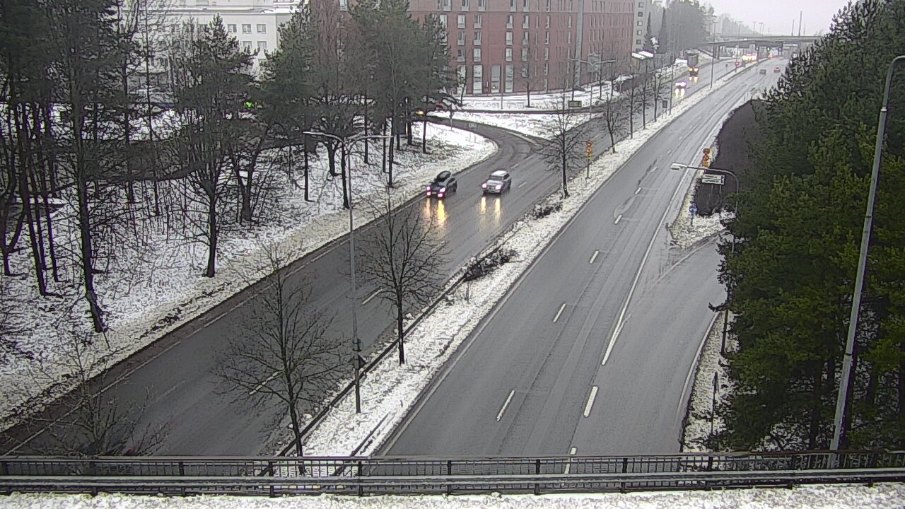 Weather Camera Image Väg 12 Tammerfors, Kalevan puistotie, Tampere, Pirkanmaa