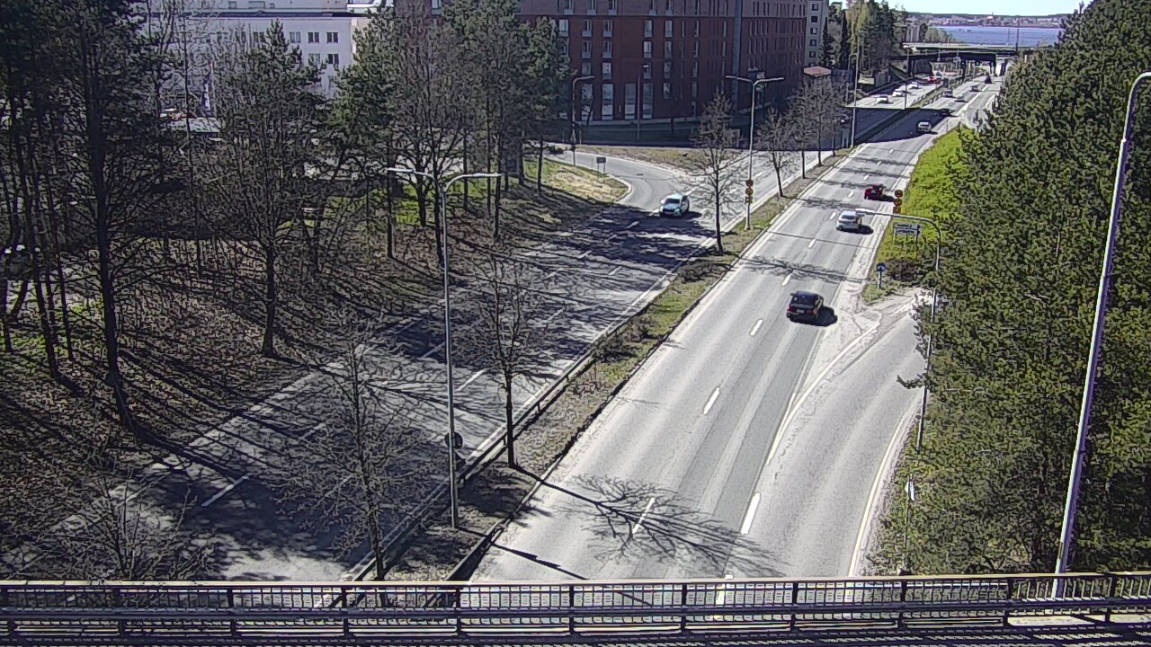 Weather Camera Image Väg 12 Tammerfors, Kalevan puistotie, Tampere, Pirkanmaa