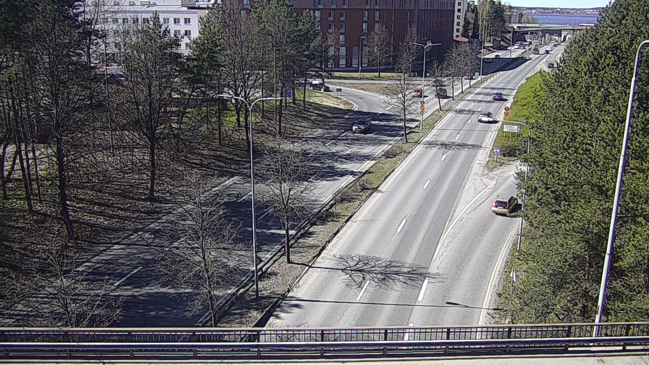 Weather Camera Image Väg 12 Tammerfors, Kalevan puistotie, Tampere, Pirkanmaa