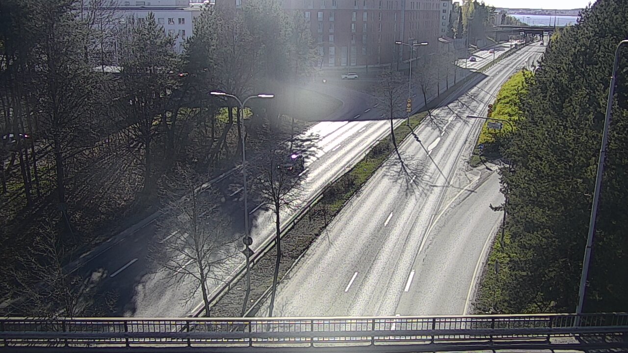 Weather Camera Image Väg 12 Tammerfors, Kalevan puistotie, Tampere, Pirkanmaa