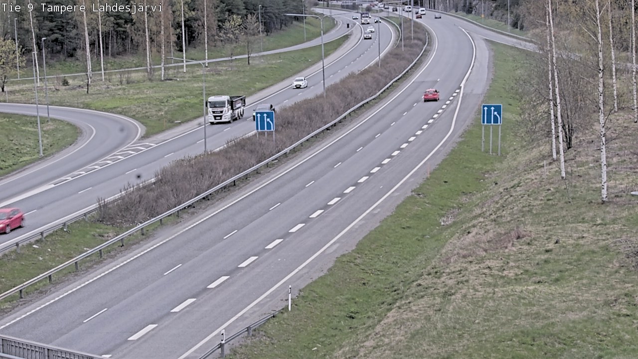 Weather Camera Image Väg 9 Tammerfors, Lahdesjärvi, Tampere, Pirkanmaa