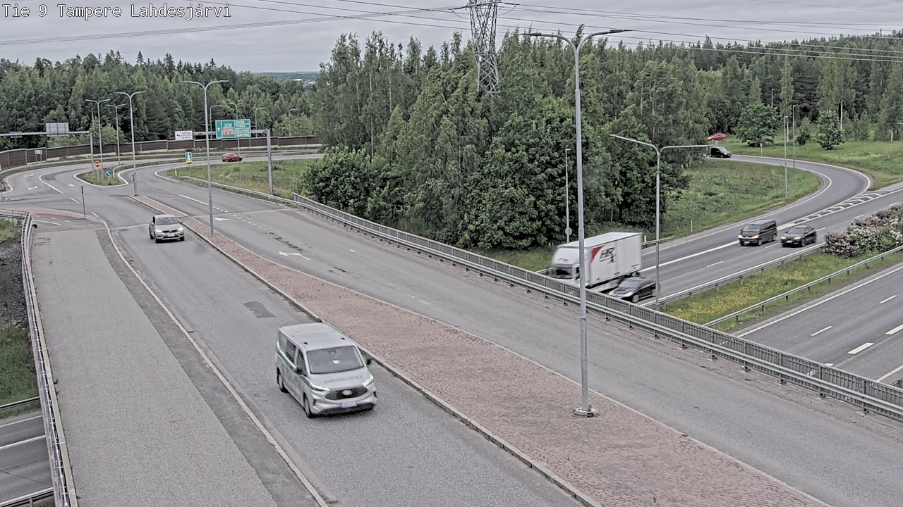 Weather Camera Image Väg 9 Tammerfors, Lahdesjärvi, Tampere, Pirkanmaa