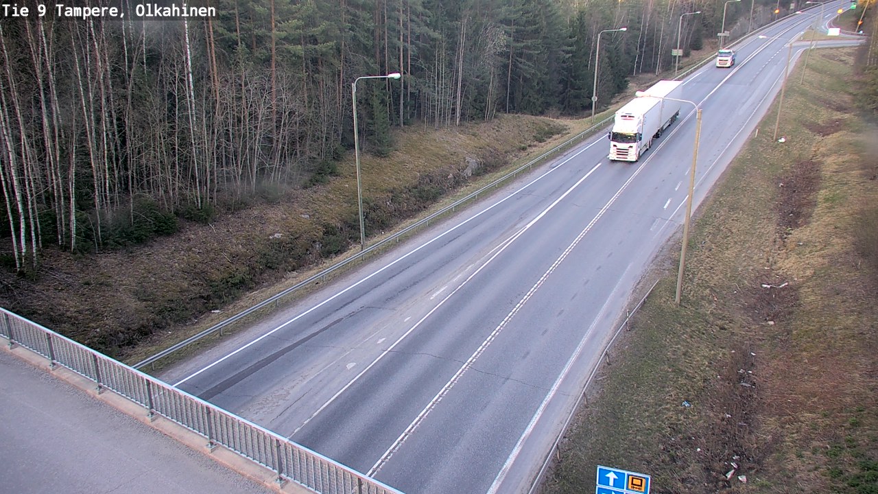 Weather Camera Image Väg 9 Tammerfors, Olkahinen, Tampere, Pirkanmaa