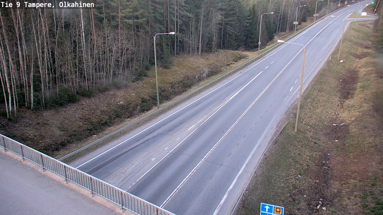 Weather Camera Image Väg 9 Tammerfors, Olkahinen, Tampere, Pirkanmaa