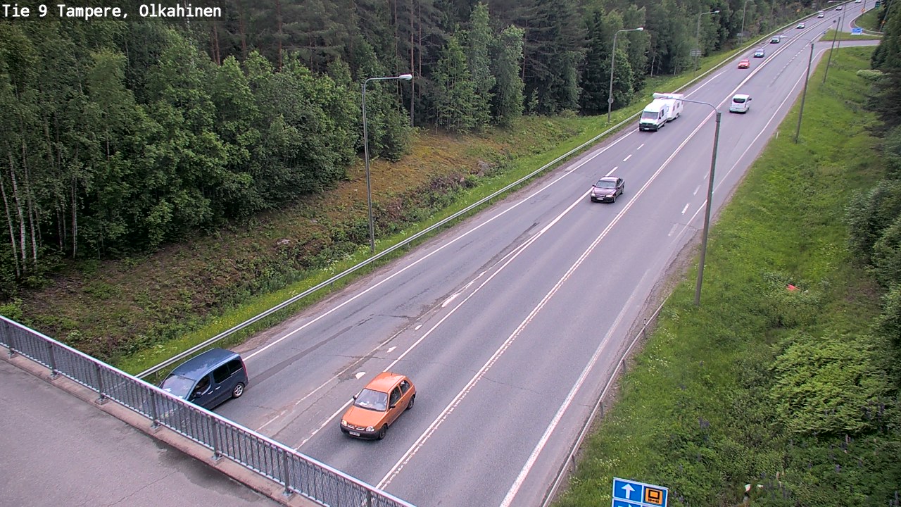 Weather Camera Image Väg 9 Tammerfors, Olkahinen, Tampere, Pirkanmaa
