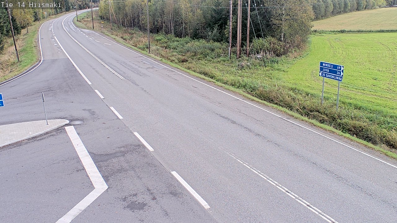 Weather Camera Image Road 14 Rantasalmi, Hiismäki, Rantasalmi, Etelä-Savo