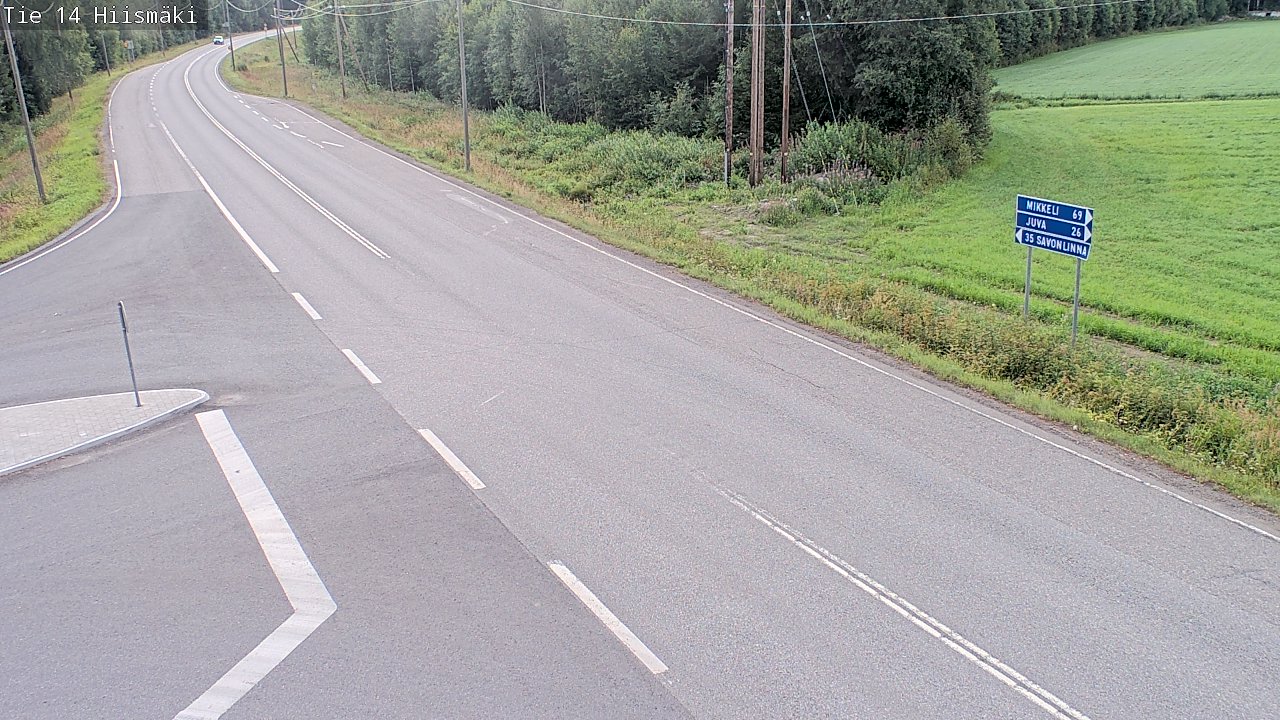 Weather Camera Image Väg 14 Rantasalmi, Hiismäki, Rantasalmi, Etelä-Savo